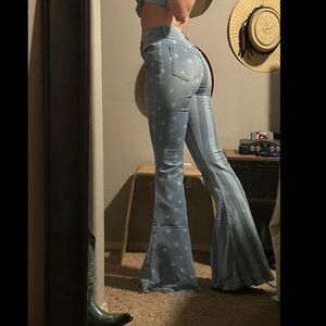 Shyanne Flag Bell Bottom Jeans